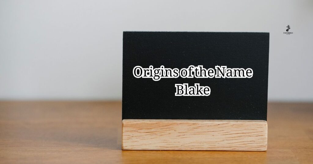 Origins of the Name Blake