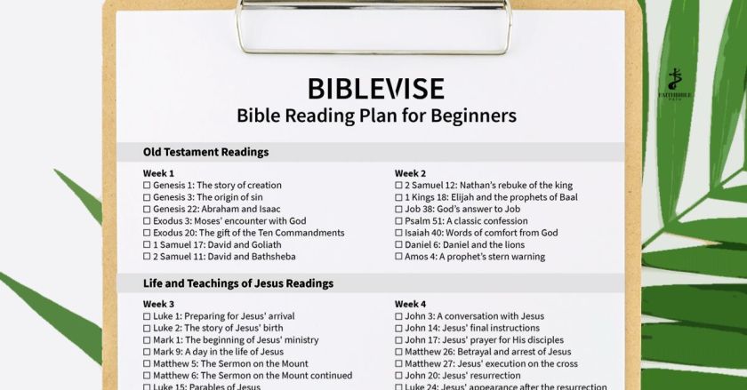 Personal Bible reading plan